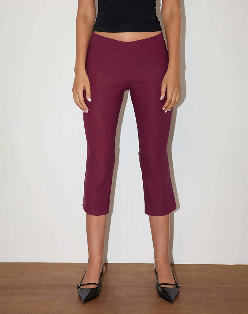 Pantalon Capri Kila, Tailoring Burgundy