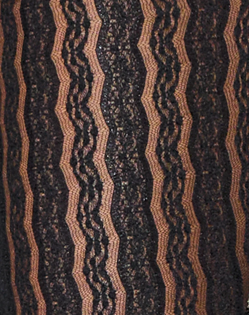 Pantalon Torian en dentelle œillet noir