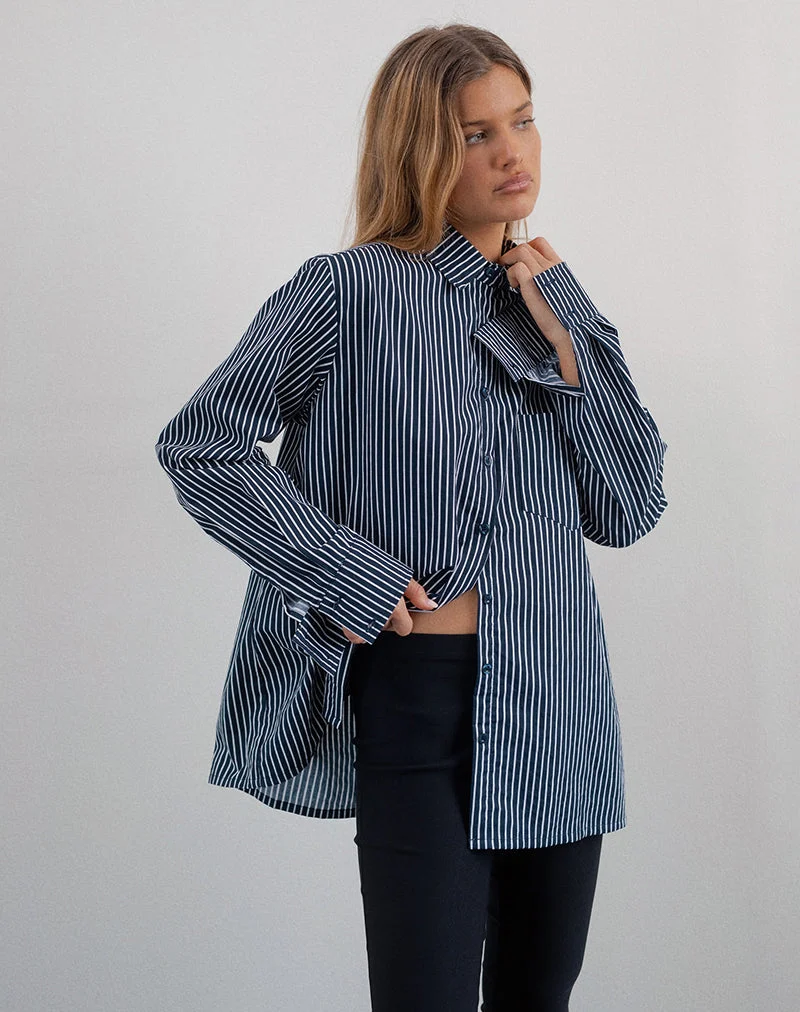 Chemise Turner à rayures mono marine
