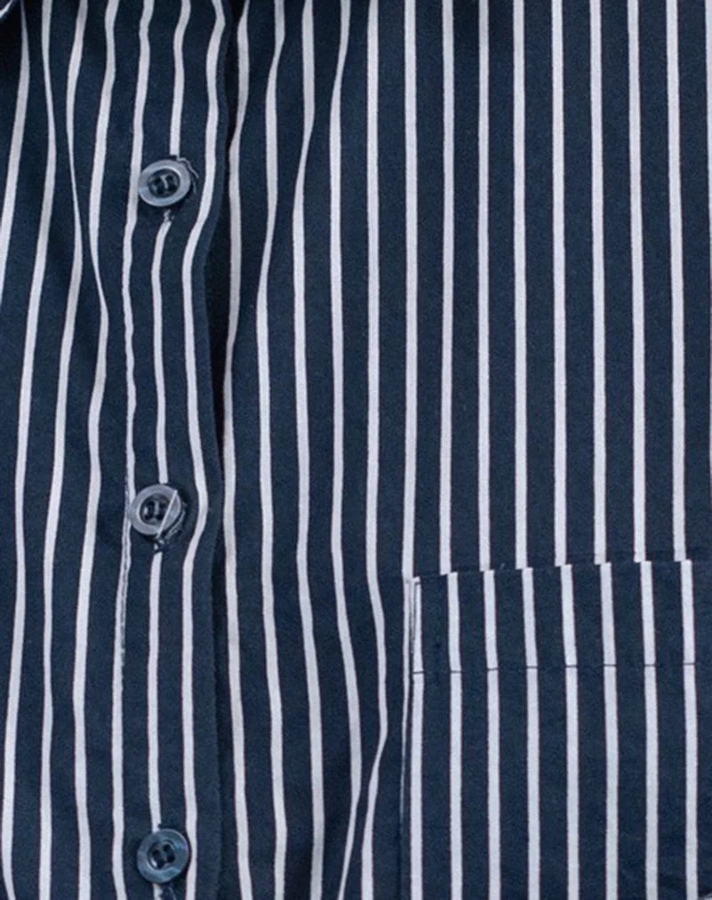 Chemise Turner à rayures mono marine