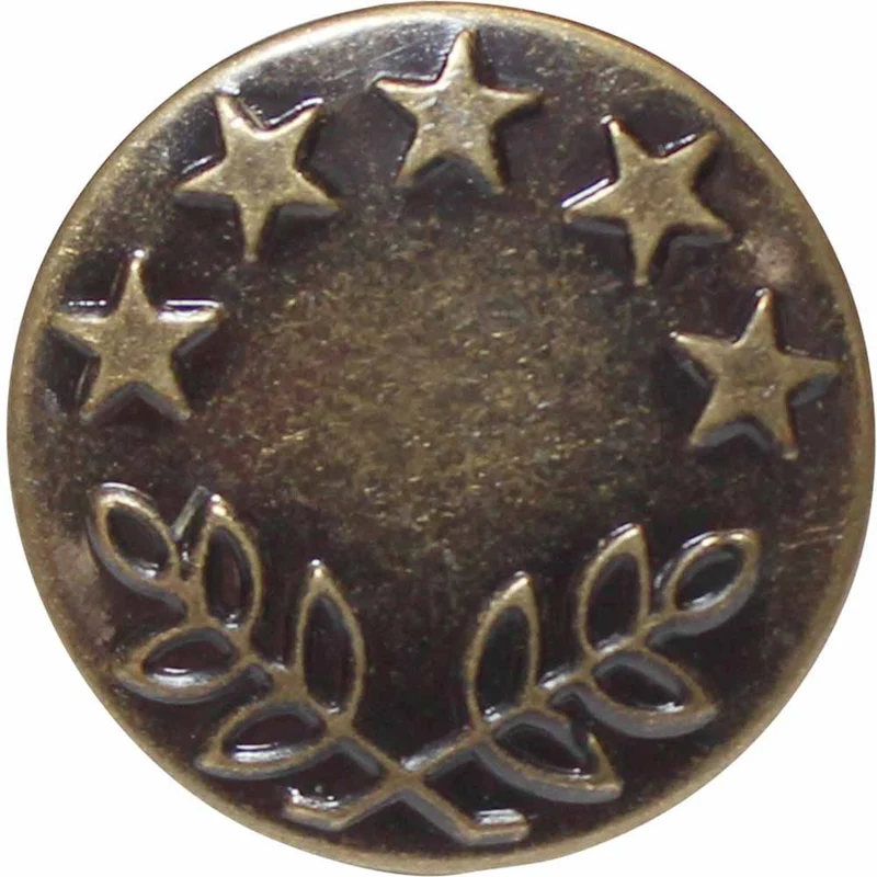 UNIQUE | Boutons à Jean Sans Couture | Laiton Antique | 17 mm