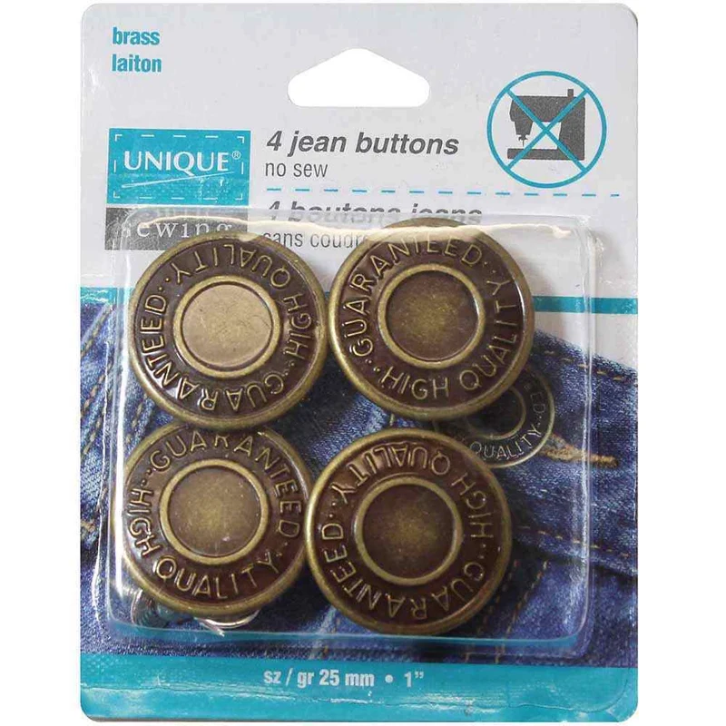 UNIQUE | Boutons à Jeans Sans Couture | 25 mm | 3 Couleurs