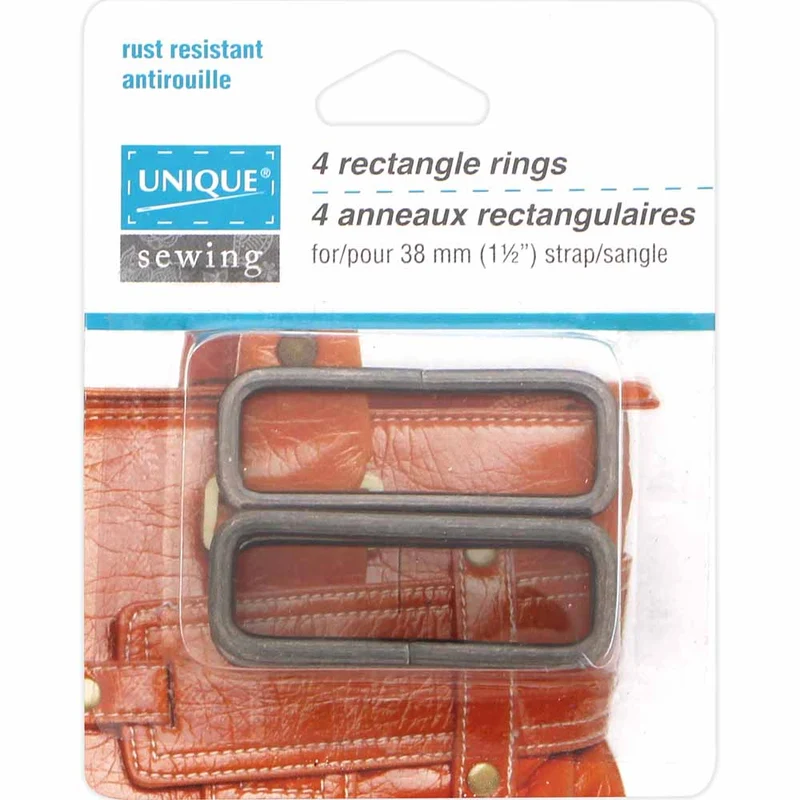 UNIQUE | Anneaux Rectangulaires | 38 mm (11⁄2″) | 4 pièces.