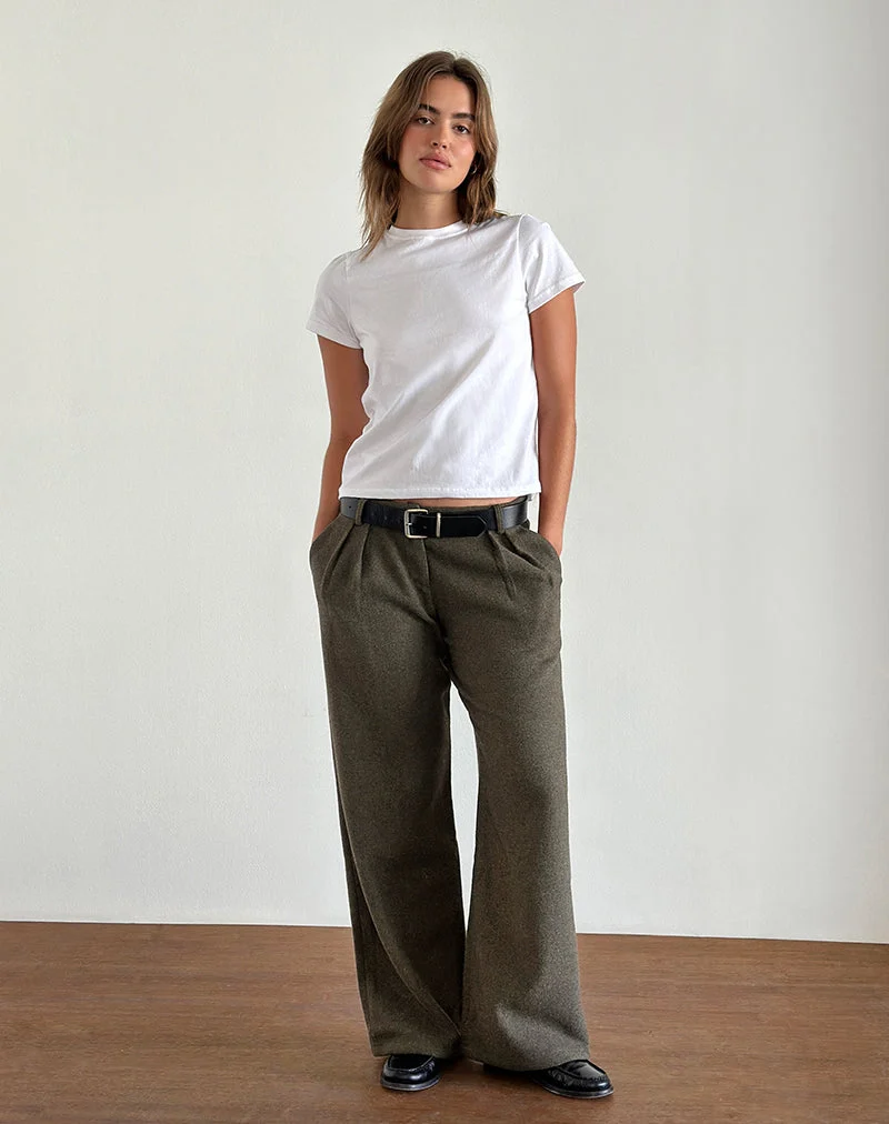 Pantalon de tailleur Nailaka, taupe foncé