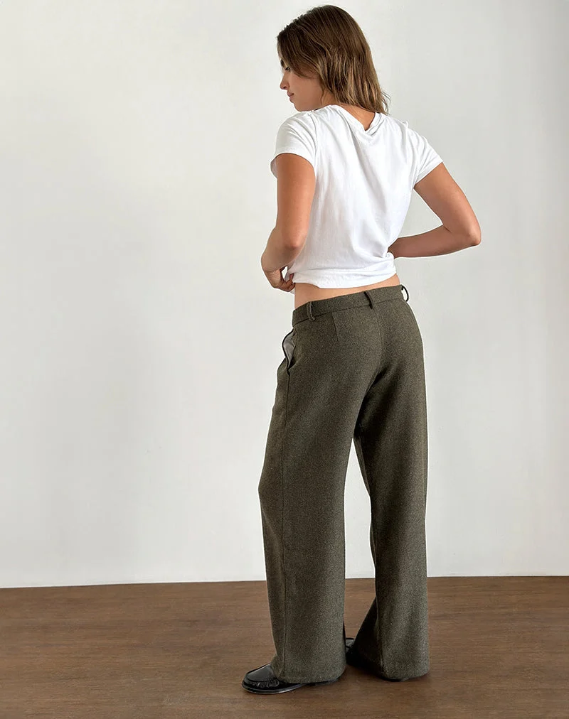 Pantalon de tailleur Nailaka, taupe foncé