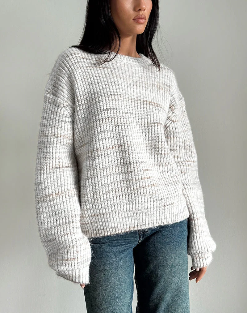 Pull Karu en tricot brossé neutre