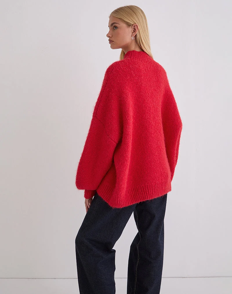 Pull oversize Amato en rouge