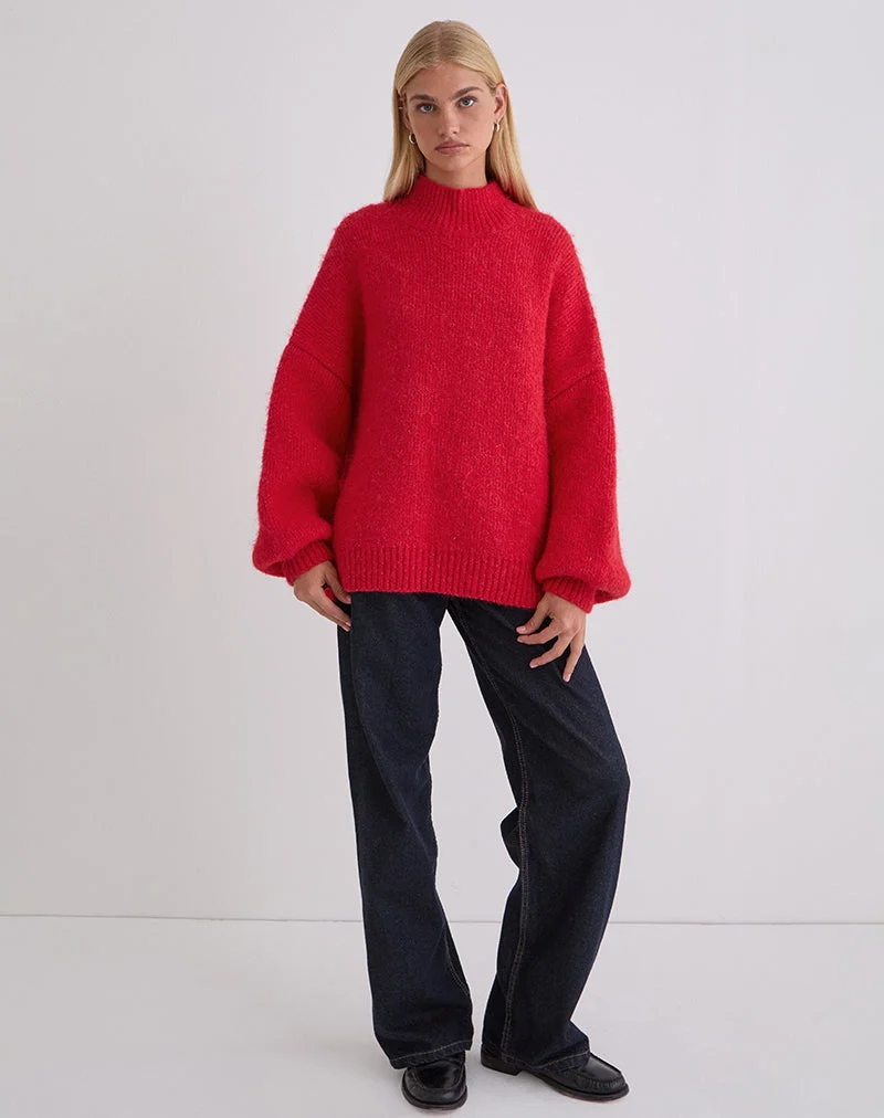 Pull oversize Amato en rouge