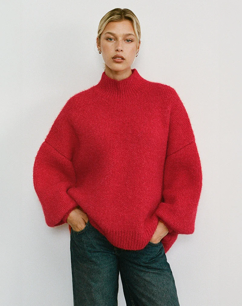 Pull oversize Amato en rouge