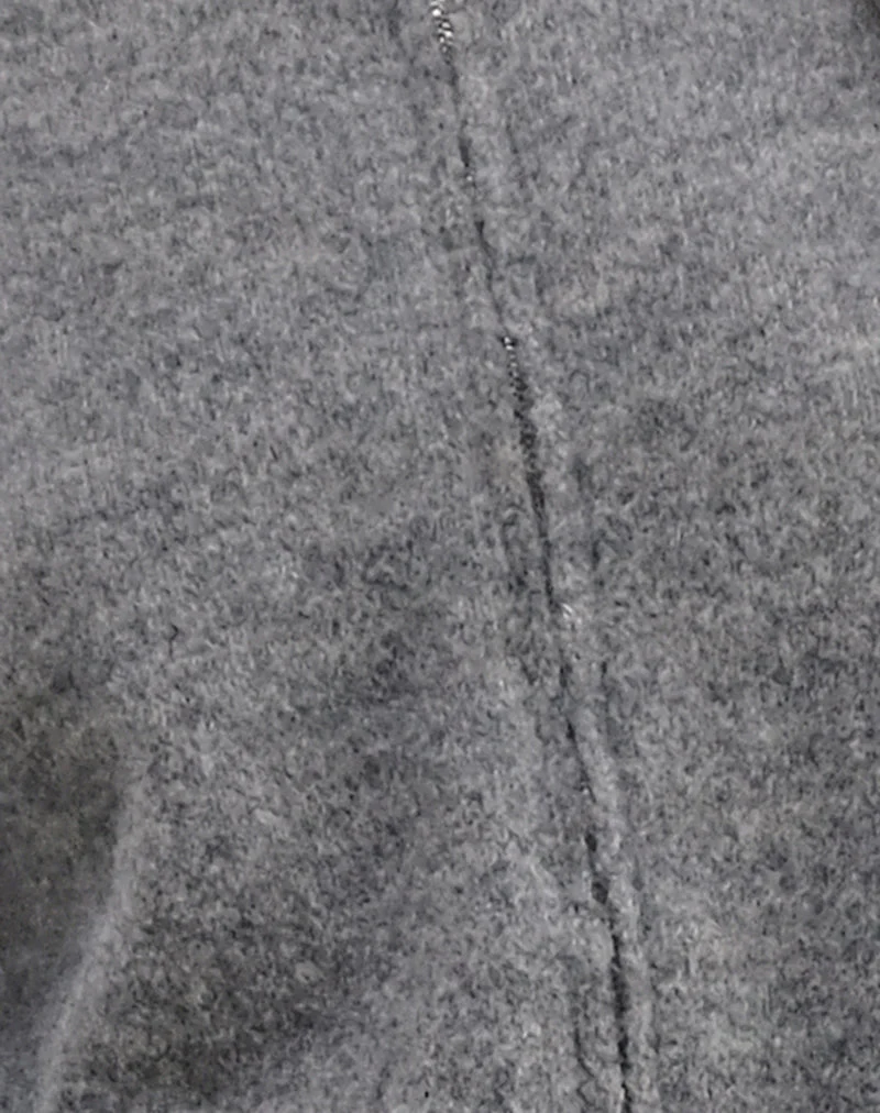 Veste zippée Maira en tricot gris