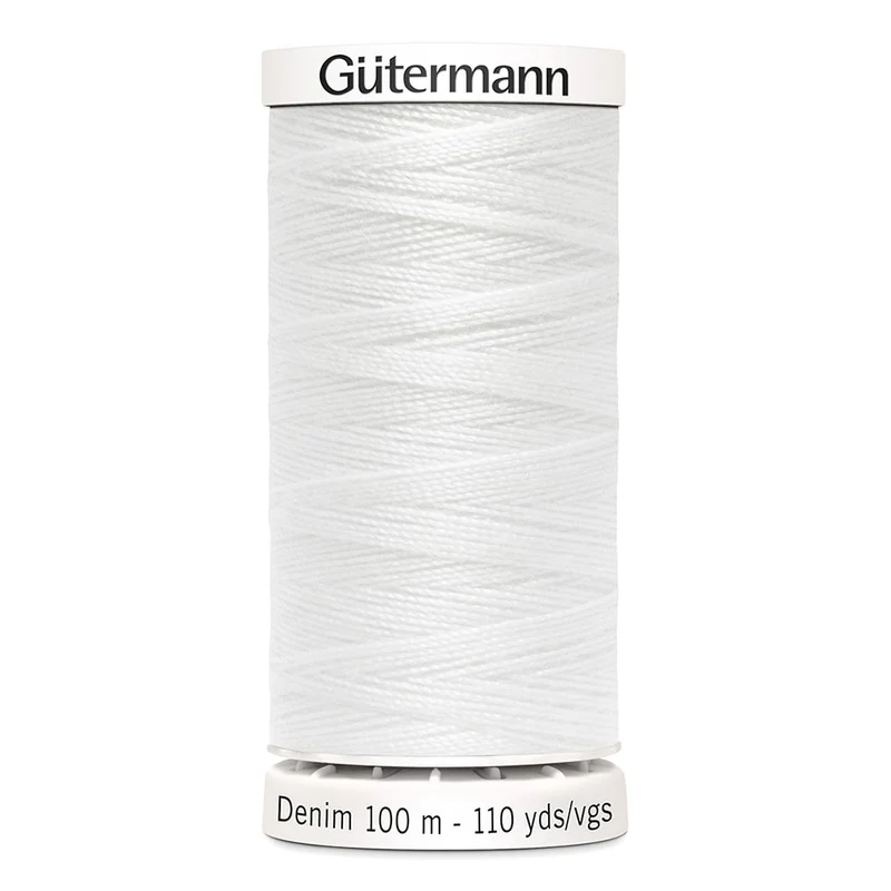Gutermann | Fil | Jeans | 100 m | #1016 | Blanc