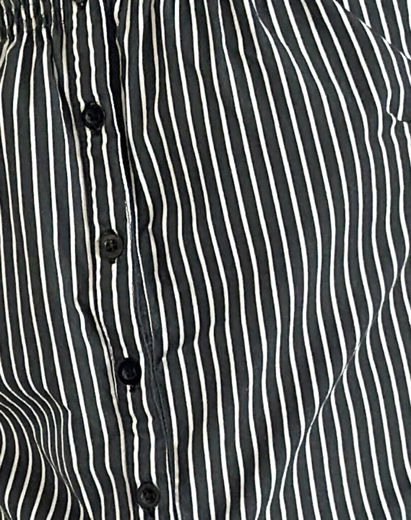 Ulsan - Chemise cintrée à rayures noires et grises