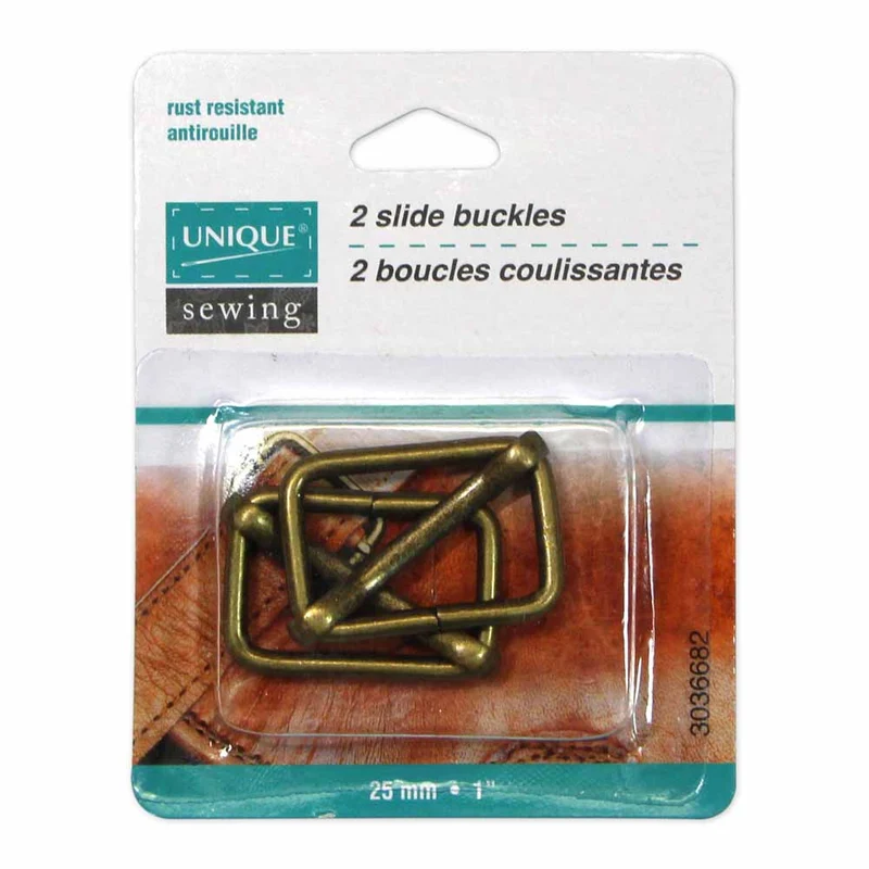 UNIQUE | 2 Boucles Coulissantes | Métal - 25 mm (1″) | 2 pièces