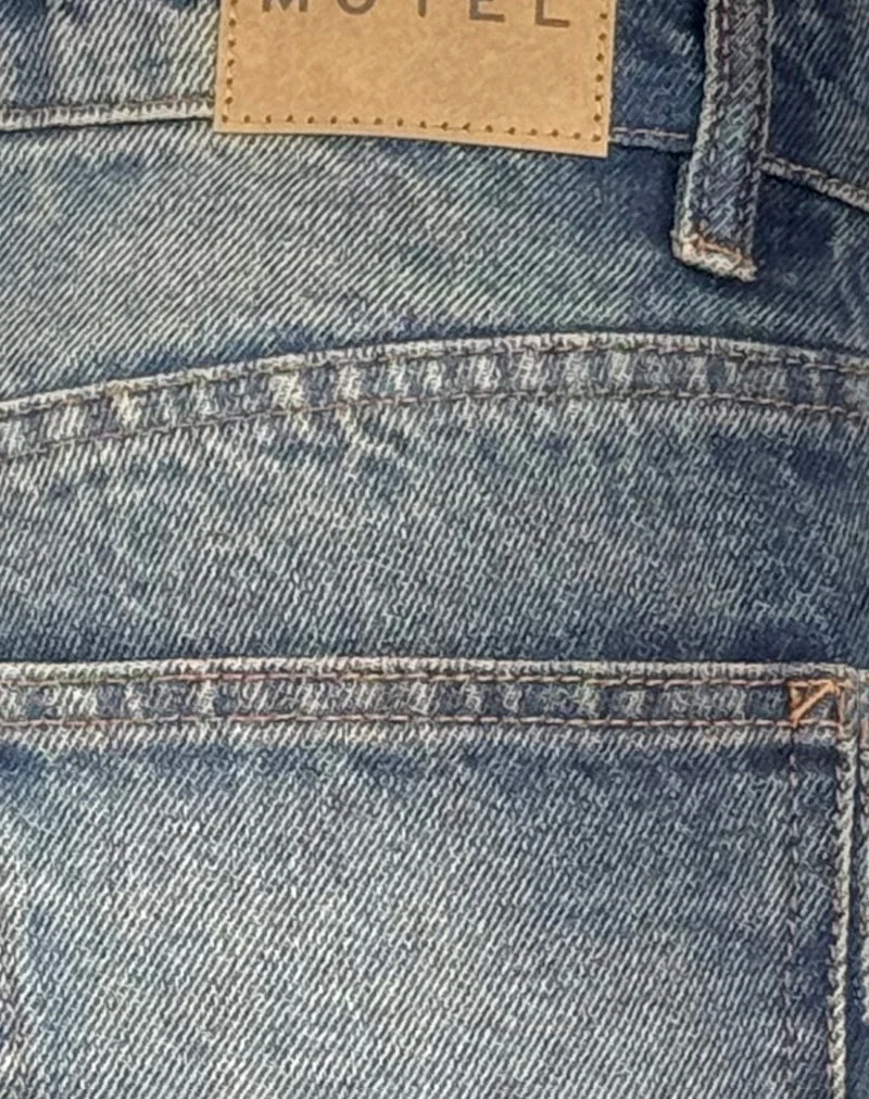Jean à taille basse extra-large Roomy, lavé à l'ambre