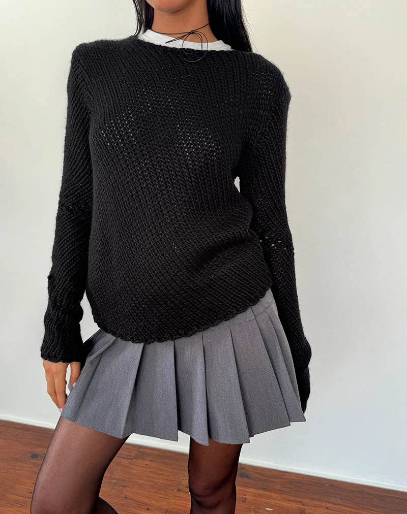 Pull en maille Ranvir, noir