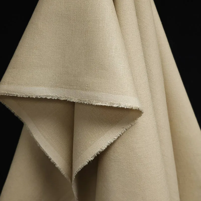 Tissu extensible en mélange de rayonne et de lin