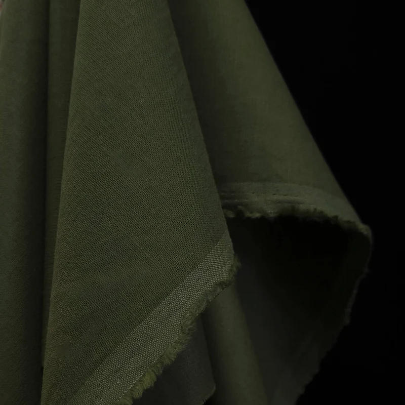 Tissu extensible en mélange de rayonne et de lin