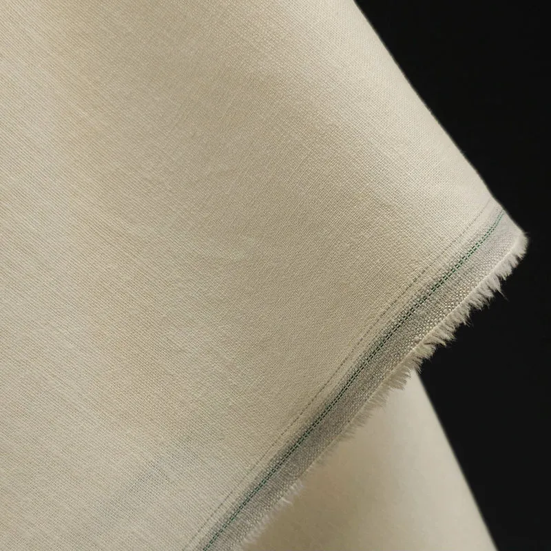 Tissu extensible en mélange de rayonne et de lin