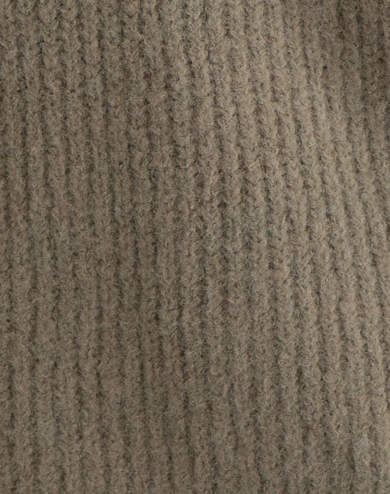 Chandail en tricot surdimensionné Viola, olive pâle