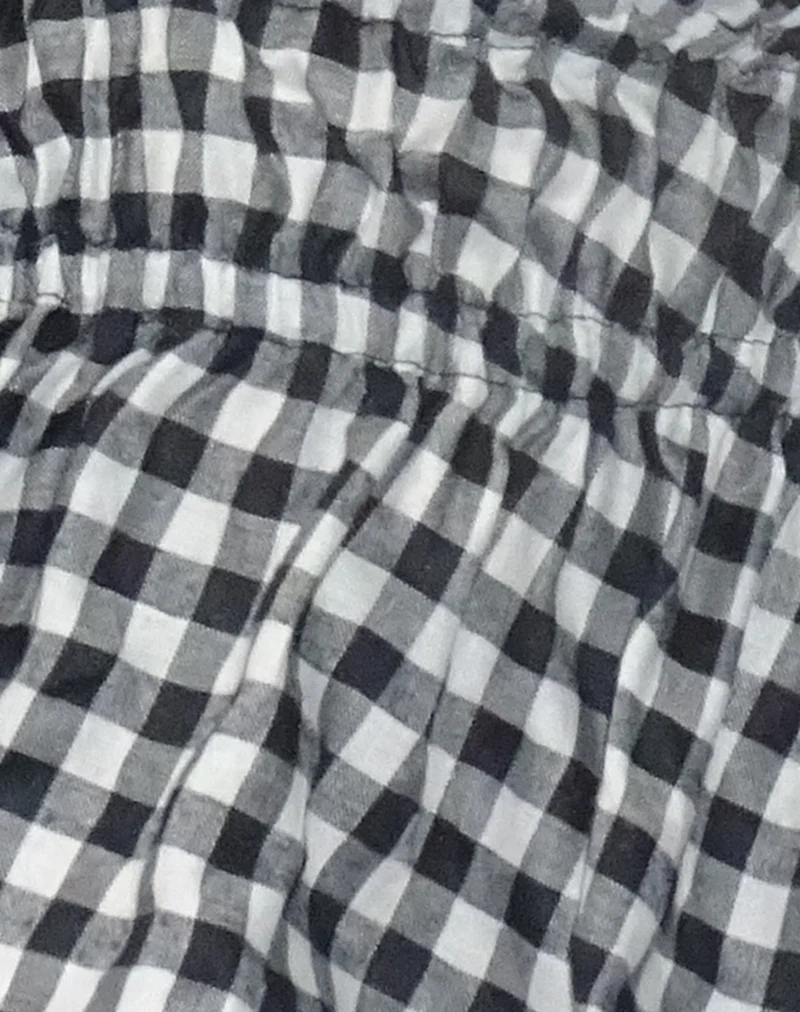 Dilara Cami Top in Black and White Gingham