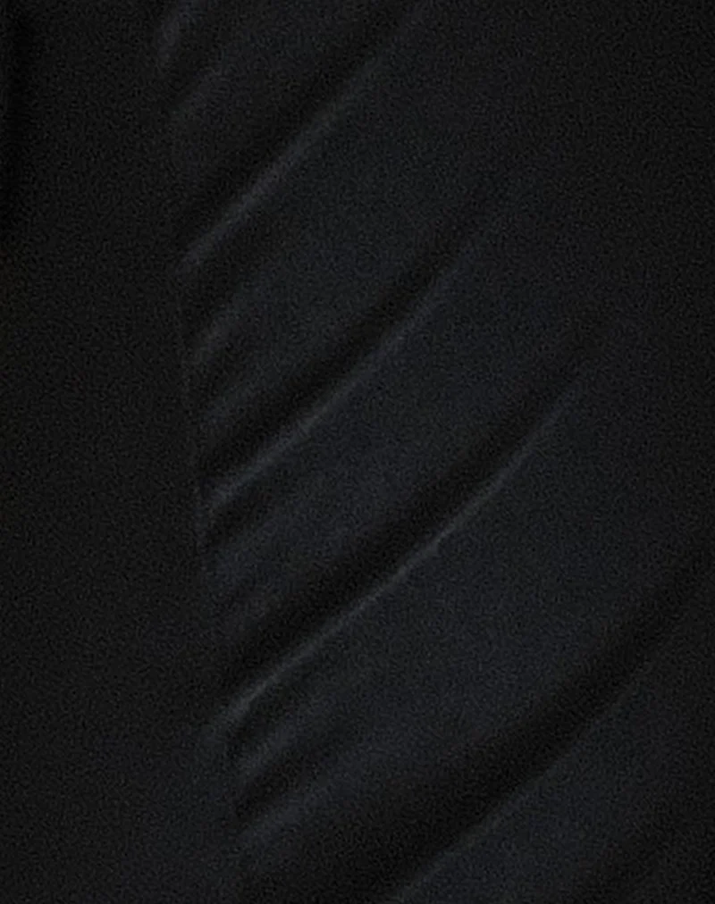 Asla - Pantalon capri court en tailleur extensible - Noir