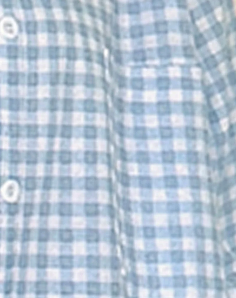 Smith Oversized Shirt, vichy bleu