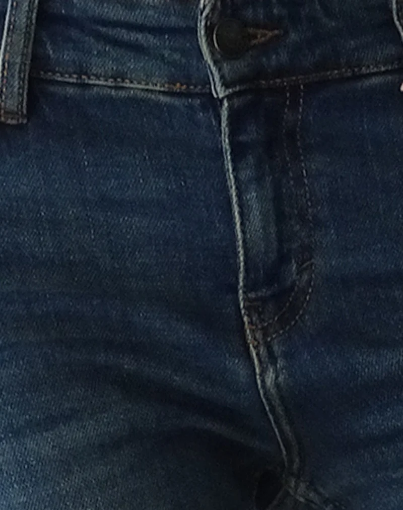 Jean Bootleg à taille basse, bleu moyen vintage
