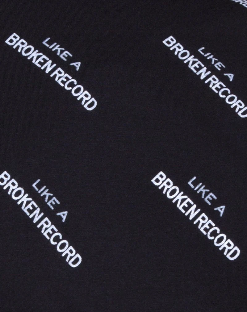 T-shirt basique oversize en Like a Broken Record
