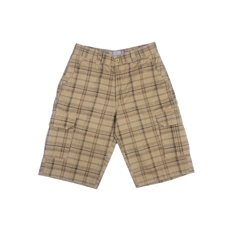 Brown Plaid Shorts