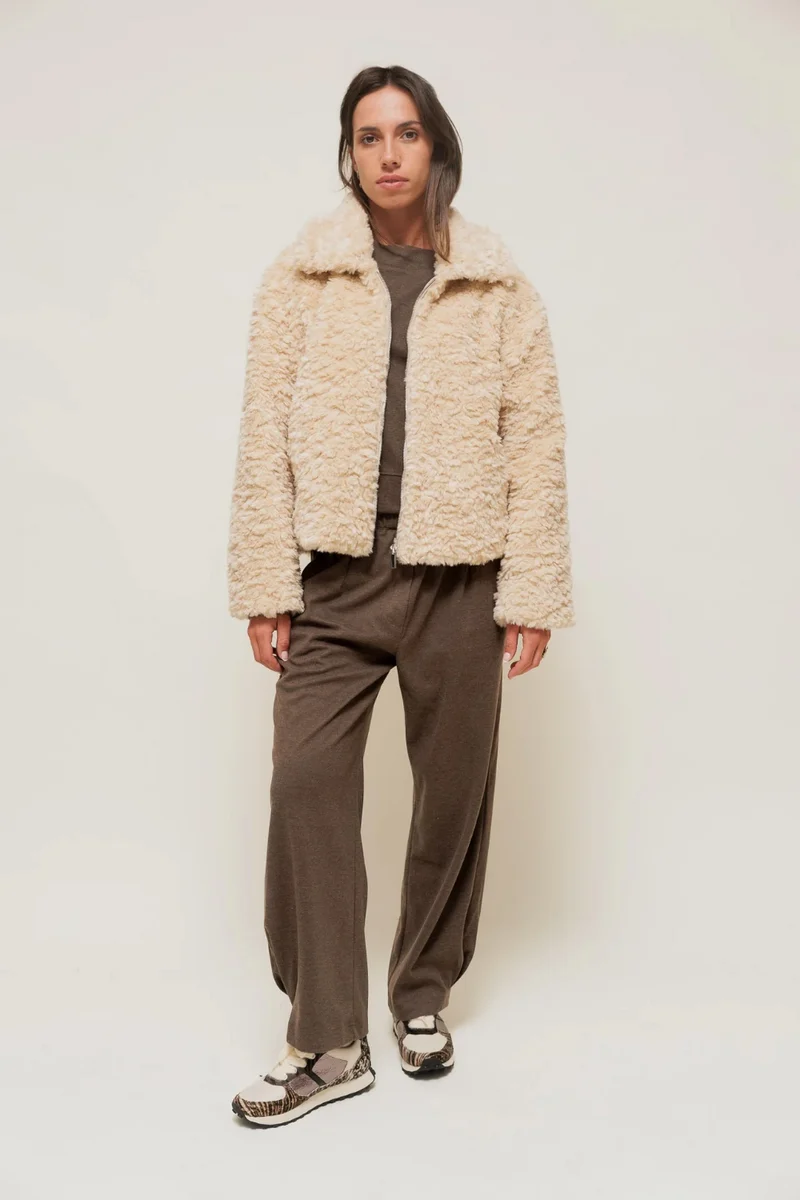SELORIAH - Pantalon Coupe Large en Maille Sweat