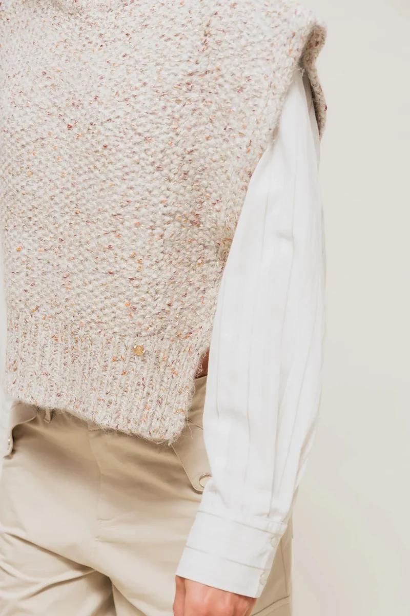 ISALINEY - Pull Sans Manches Col Haut