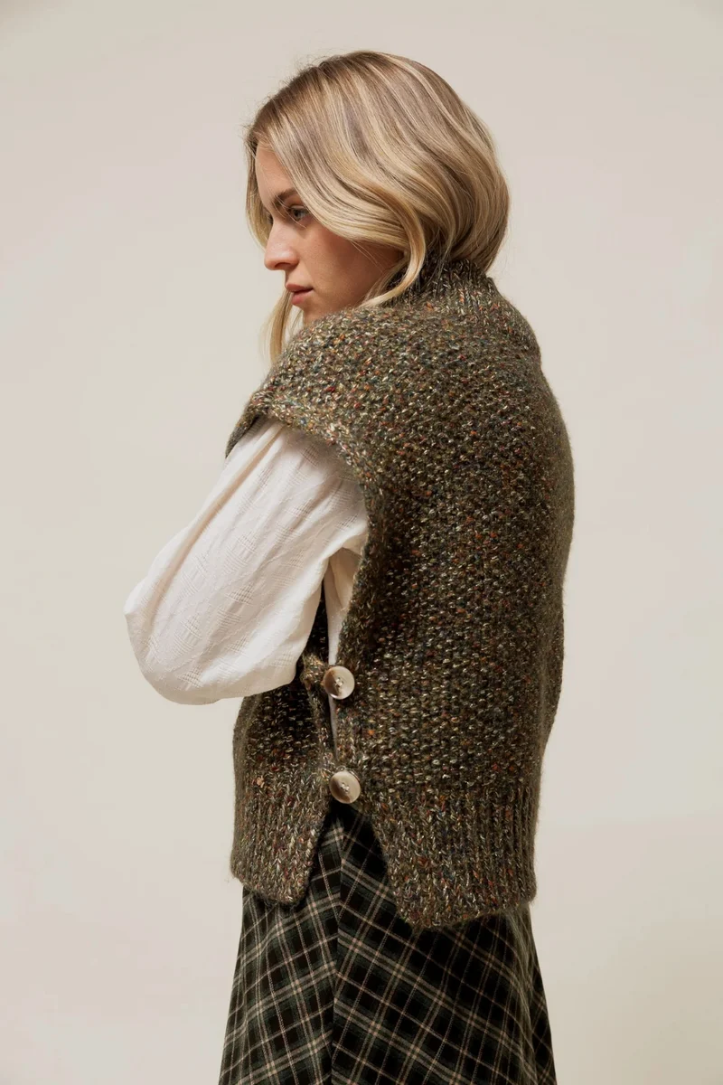 ISALINEY - Pull Sans Manches Col Haut