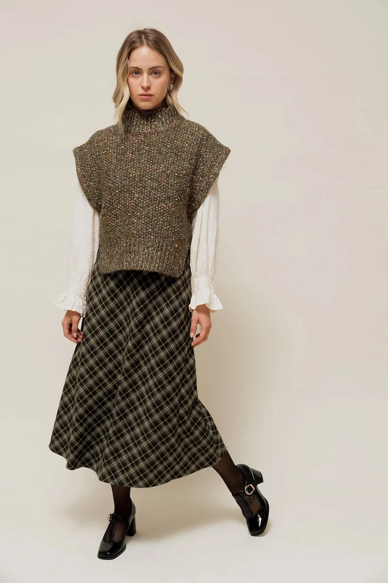 ISALINEY - Pull Sans Manches Col Haut