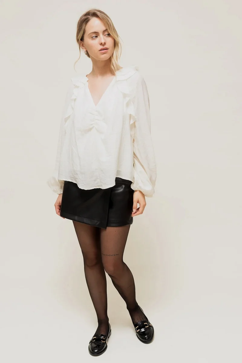 RÉLISSE - Blouse Romantique à Volants Cascade