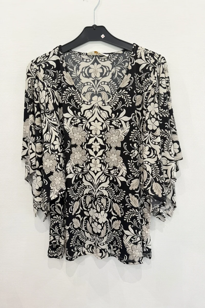 TOP fleuri grande taille