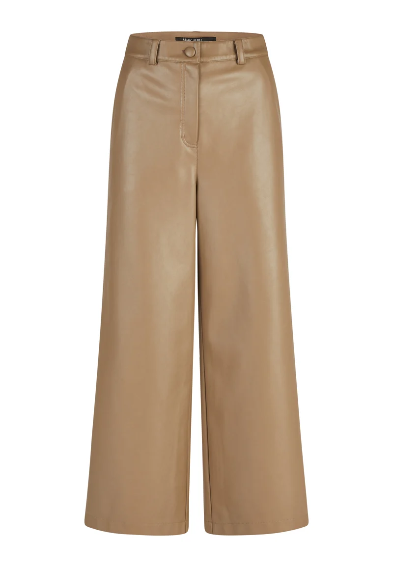 Pantalon taille haute à jambes larges