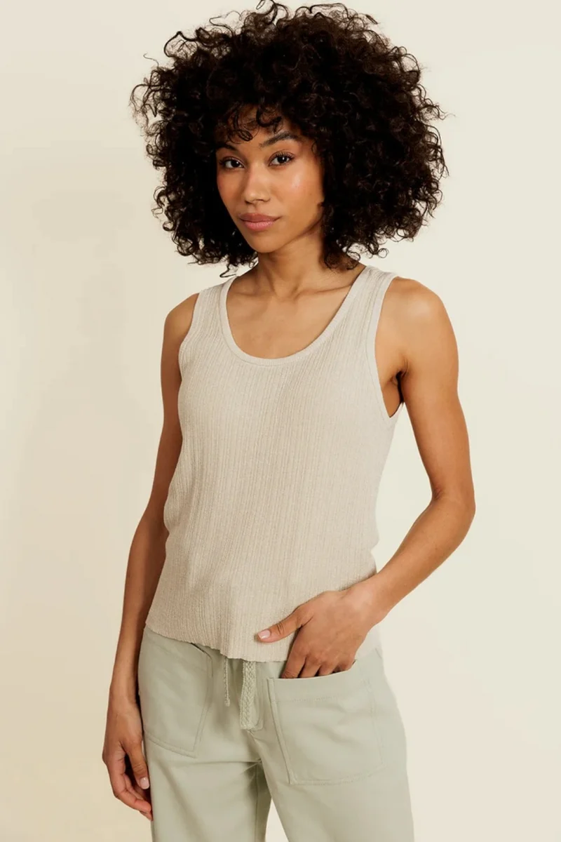 ALYSSÉ - Débardeur Beige avec Lurex