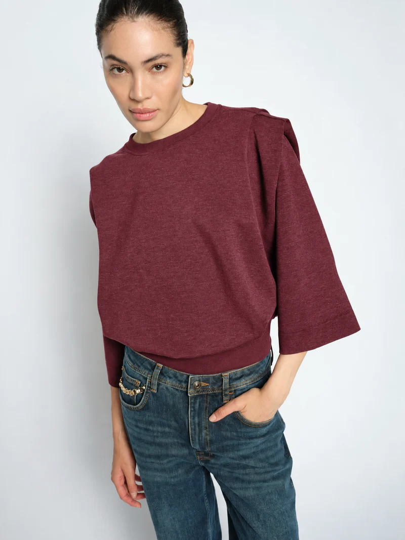 Sweatshirt à épaules structurées Mae