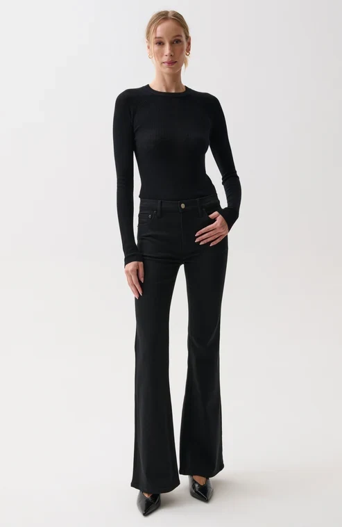 Jeans ultra-évasés à taille mi-haute Kinsley