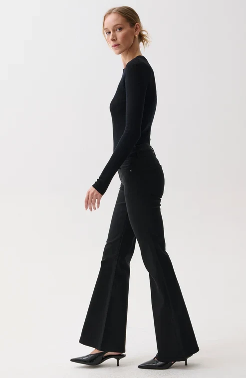 Jeans ultra-évasés à taille mi-haute Kinsley