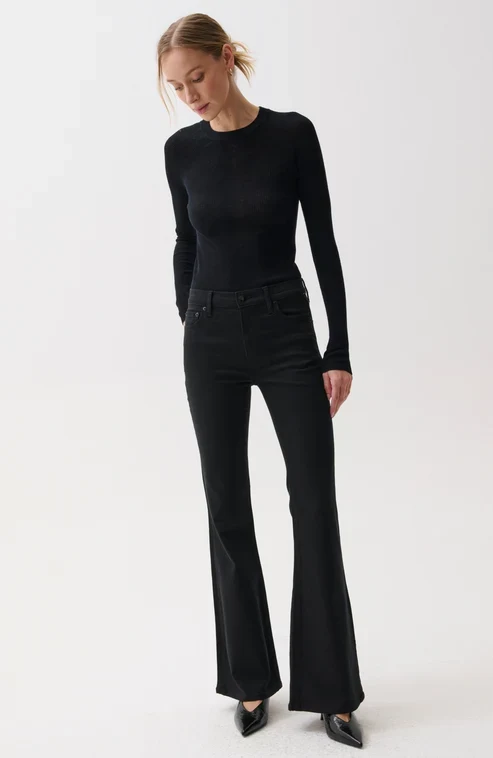 Jeans ultra-évasés à taille mi-haute Kinsley