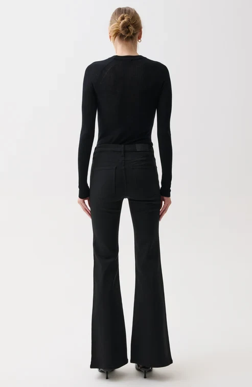 Jeans ultra-évasés à taille mi-haute Kinsley