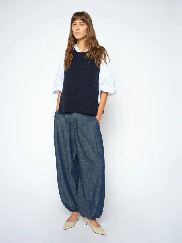 Jeans ballon à taille haute Marah Pagato