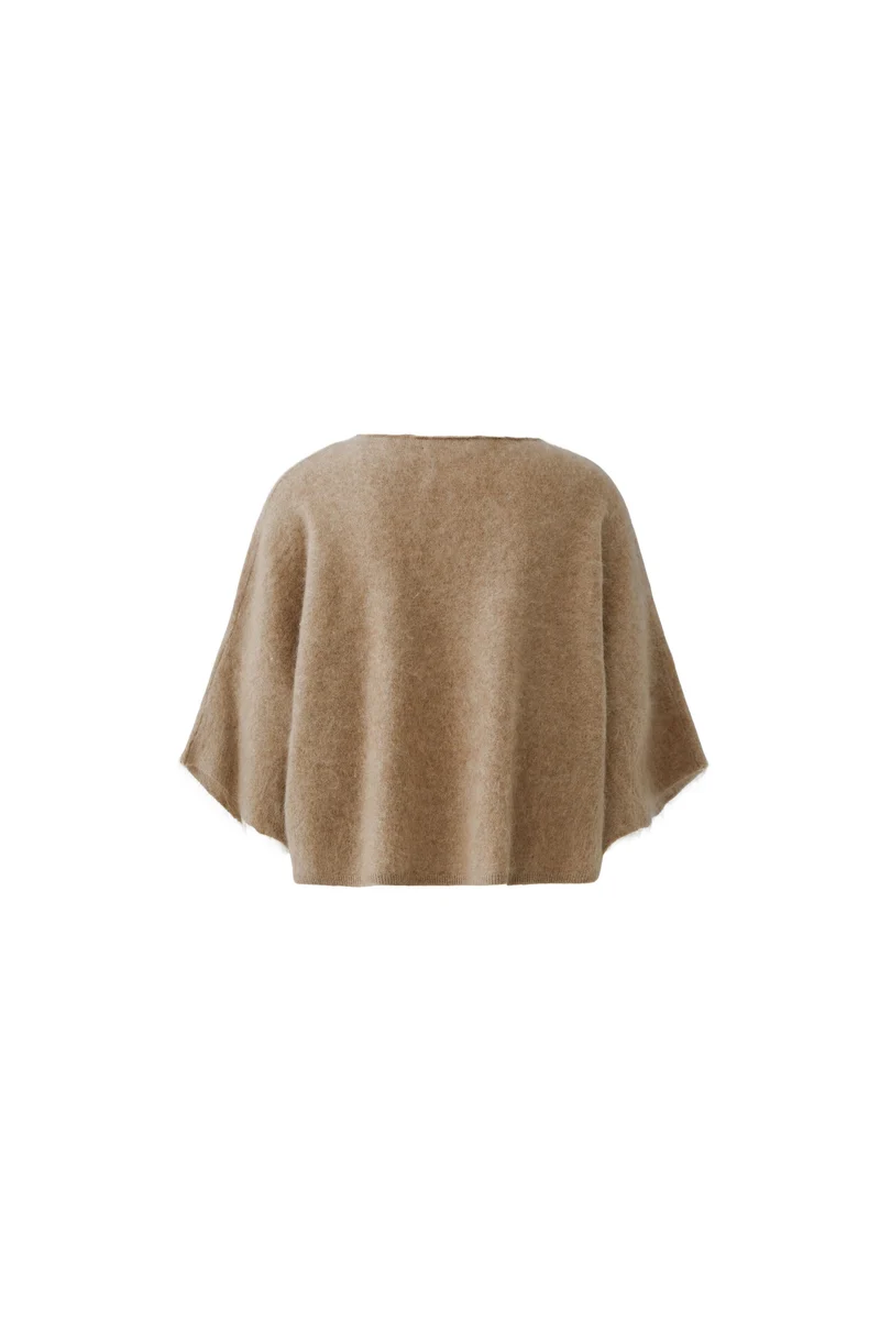 Pull court surdimensionné en cachemire brossé