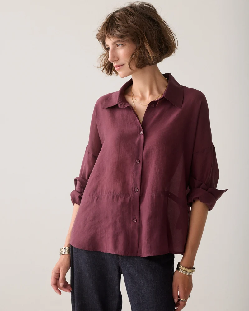 Blouse modulable en lyocell