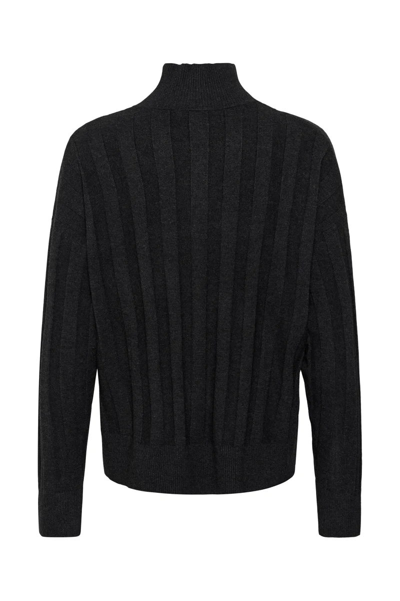 Pull côtelé à col montant Tess Kellsie
