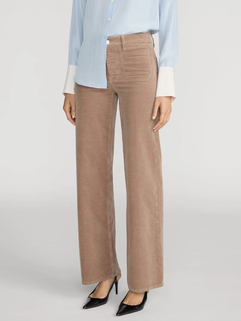 Jeans slim palazzo modernist en corduroy