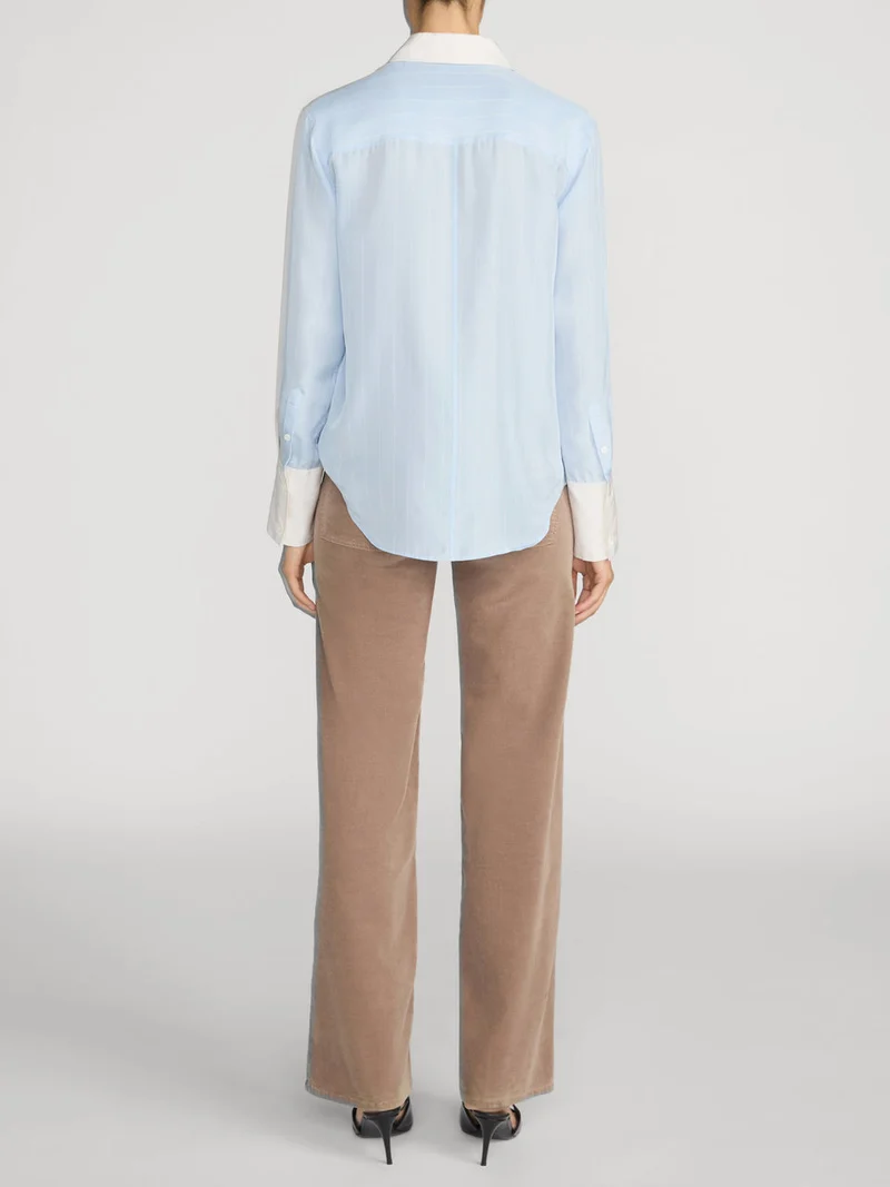 Jeans slim palazzo modernist en corduroy