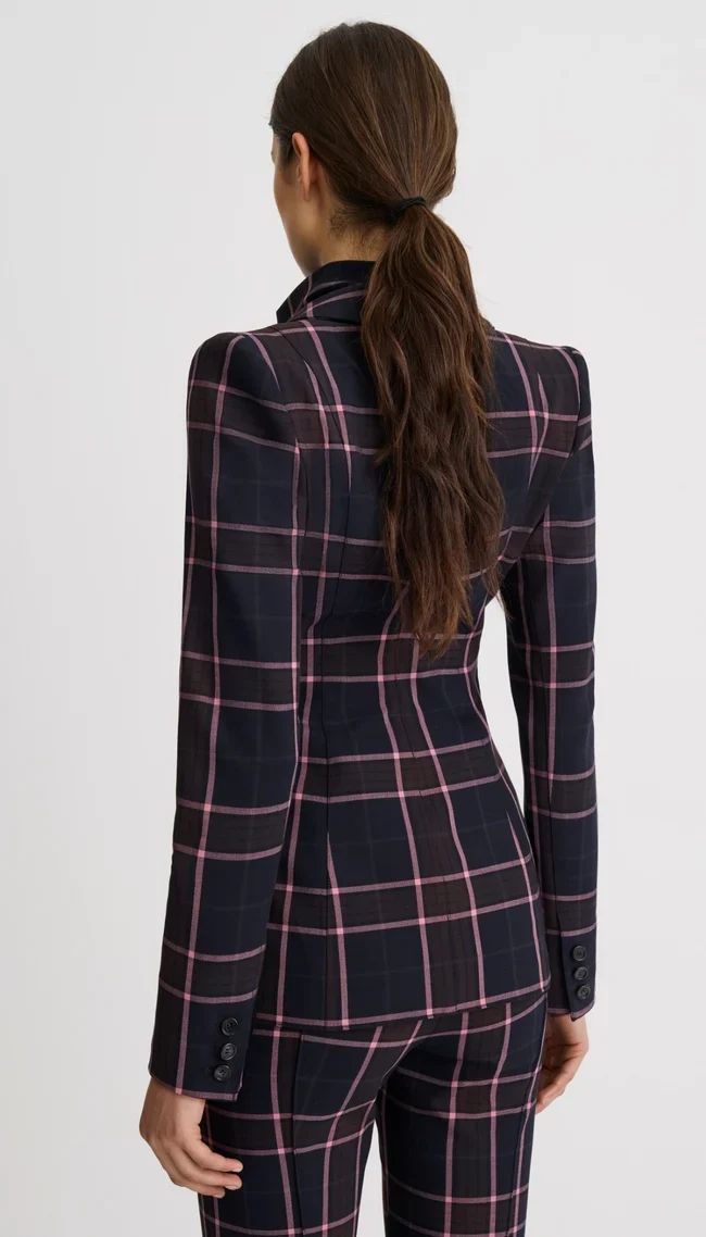 Veston cintré à carreaux Hourglass