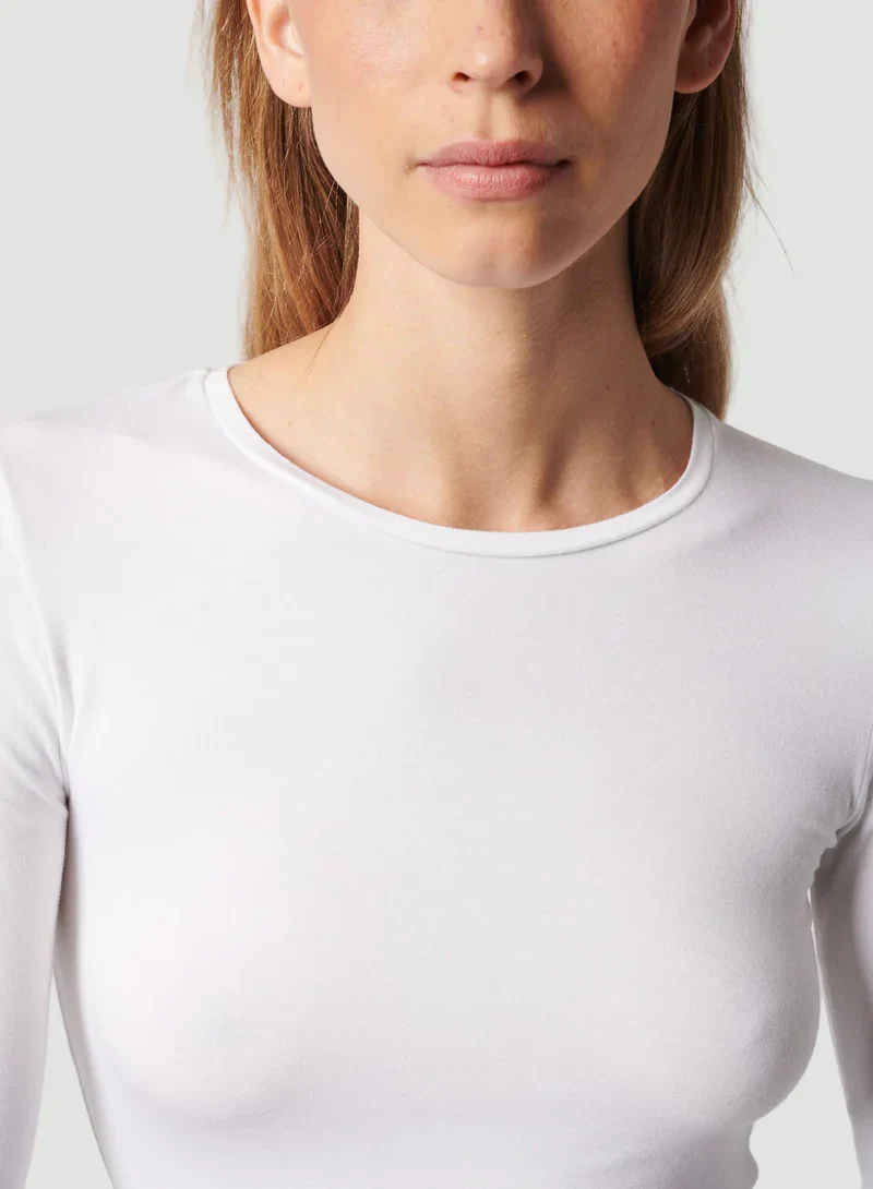 T-shirt à manches longues effet seconde peau